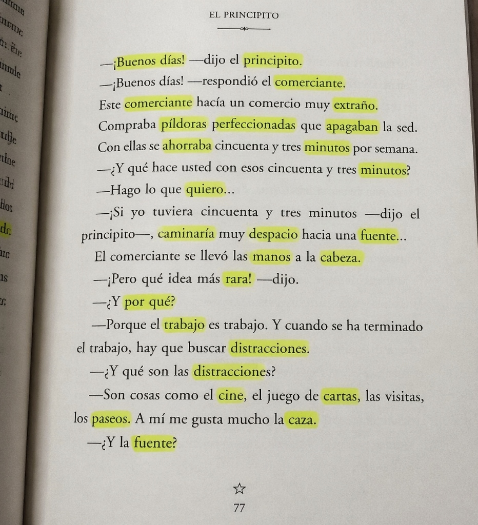 Highlighted Book Page